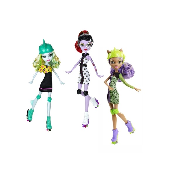 MONSTER HIGH - Roller Maze Dolls Lagoona Blue Operetta Clawdeen Wolf Lot Fashion - Picture 4 of 4